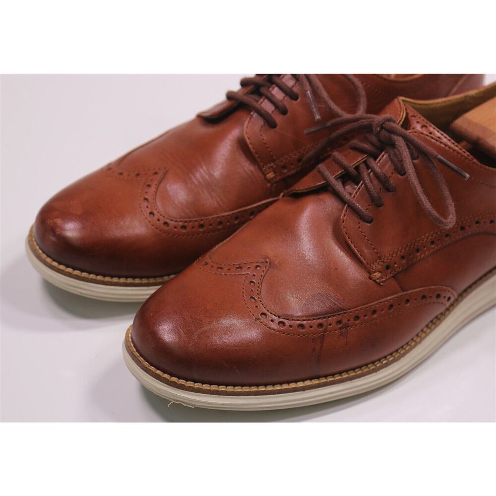 Cole-Haan Men's Original Grand Wingtip Oxford Brown Dress Shoes Men's US 11 W - Picture 3 of 11